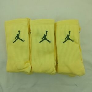 Medias 3/4 Jordan Amarillo Logo Negro