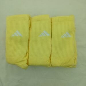Medias 3/4 Adidas Piramide Amarillo Logo Blanco