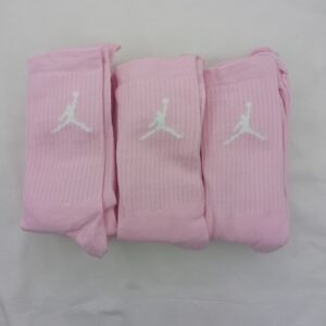 Medias 3/4 Jordan Rosa Bebe Logo Blanco