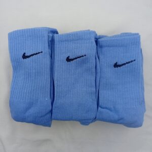 Medias 3/4 Nike Celeste Cielo Logo Negro