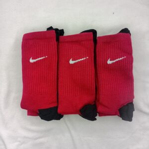 Medias 3/4 Nike Bordo Claro Talon Negro Logo Blanco
