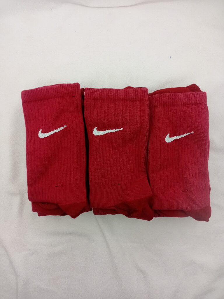 Medias 3/4 Nike Rojo Intenso Logo Blanco