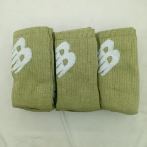 Medias 3/4 New Balance Verde Logo Blanco