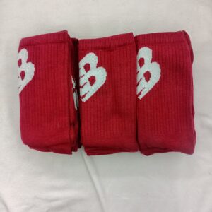 Medias 3/4 New Balance Rojo Logo Blanco