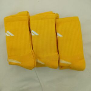 Medias 3/4 Toalla Adidas Amarillo Logo Blanco