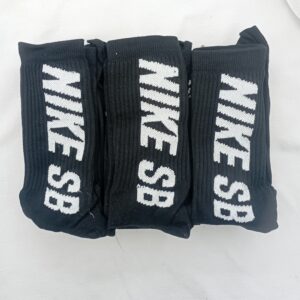 Medias 3/4 Nike SB Negro Logo Blanco