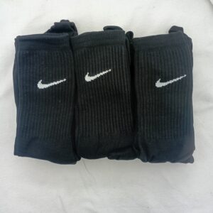 Medias 3/4 Nike Negro Logo Blanco