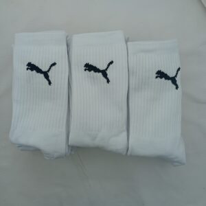 Medias 3/4 Puma Blanco Logo Negro