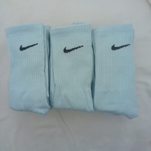 Medias 3/4 Nike Celeste Logo Negro