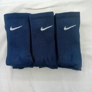 Medias 3/4 Nike Azul Logo Blanco