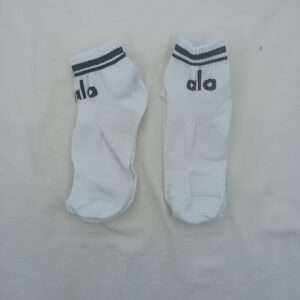 Soquetes Alo Blanco Logo Negro