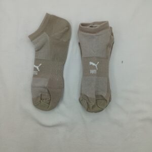 Soquetes Puma Marron Claro Logo Blanco
