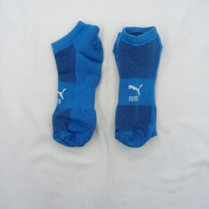 Soquetes Puma Azul Logo Blanco