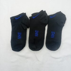 Soquetes Nike Negro Logo Azul
