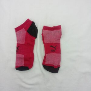 Soquetes Puma Rojo CLaro Logo Negro
